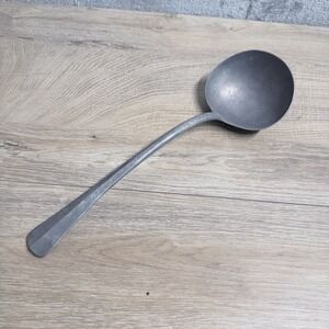 Vintage Made In Ghana Handcrafted Soup Ladle Rustic Primitive Kitchen Decor